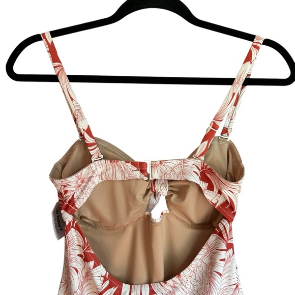 NEW OLD NAVY TWIST FRONT ONE PIECE SWIMSUIT WOMEN SZ M IN PINEAPPLE HIBISCUS - Picture 5 of 7